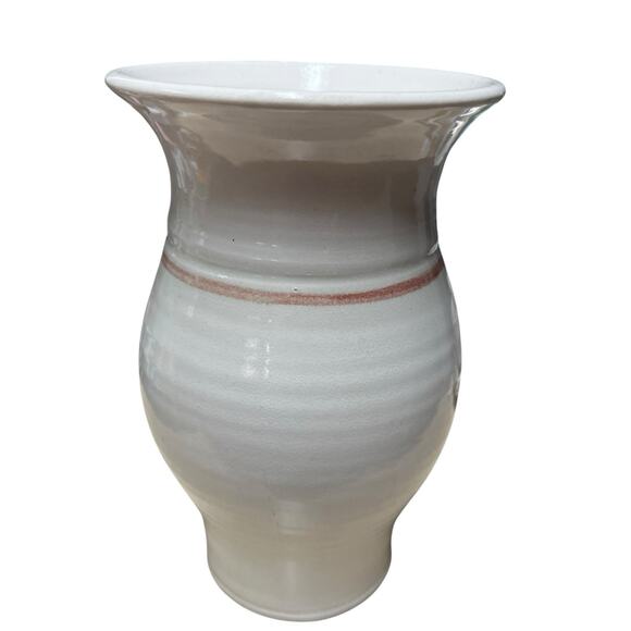 Vase Art Pottery Abstract Floral Stoneware Vintage Volup Handmade Flower Fairy - Picture 9 of 12